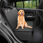 Dog Car Seat Cover Hammock with Mesh View, Rear Back Seat Pet Protector Mat with Zipper Pocket for Travel