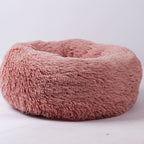 Round Plush Dog Bed for Small Dogs, Soft Pet Nest Mat for Cat, Puppy, Indoor Kennel Sleeping Cushion