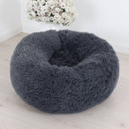 Round Plush Dog Bed for Small Dogs, Soft Pet Nest Mat for Cat, Puppy, Indoor Kennel Sleeping Cushion