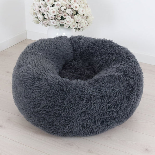 Round Plush Dog Bed for Small Dogs, Soft Pet Nest Mat for Cat, Puppy, Indoor Kennel Sleeping Cushion