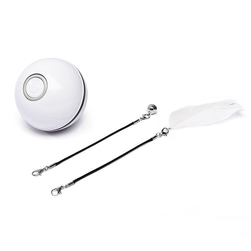 LED Laser Electronic Rolling Cat Toy Ball, Automatic Interactive Pet Play Ball for Indoor Cats