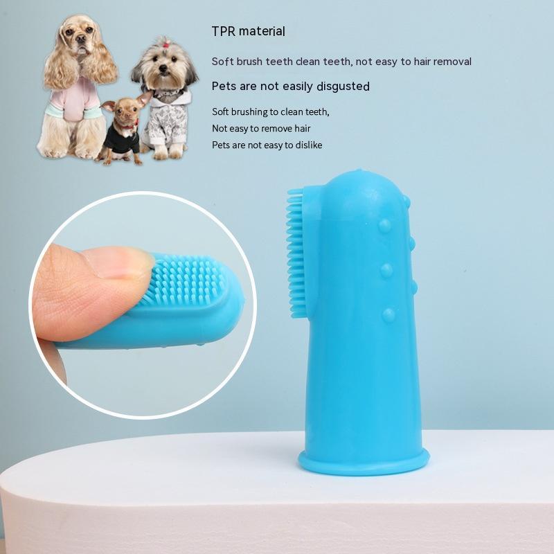 Pet Finger Toothbrush for Cats and Dogs, Soft Silicone Dental Cleaning Brush for Puppy and Kitten Oral Care