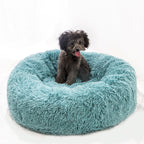 Round Plush Dog Bed for Small Dogs, Soft Pet Nest Mat for Cat, Puppy, Indoor Kennel Sleeping Cushion