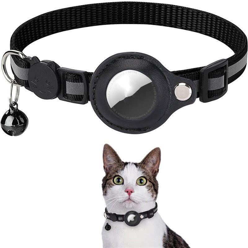 Reflective Waterproof AirTag Collar Holder Case for Apple AirTag, Nylon Pet Collar for Cat, Dog, Kitten, Puppy