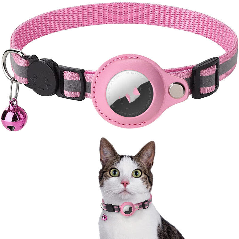 Reflective Waterproof AirTag Collar Holder Case for Apple AirTag, Nylon Pet Collar for Cat, Dog, Kitten, Puppy