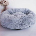 Round Plush Dog Bed for Small Dogs, Soft Pet Nest Mat for Cat, Puppy, Indoor Kennel Sleeping Cushion