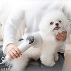 Smart Pet Hair Dryer with Comb, Silent Grooming Blow Dryer for Dogs and Cats, Safe Cleaning and Hair Drying Tool