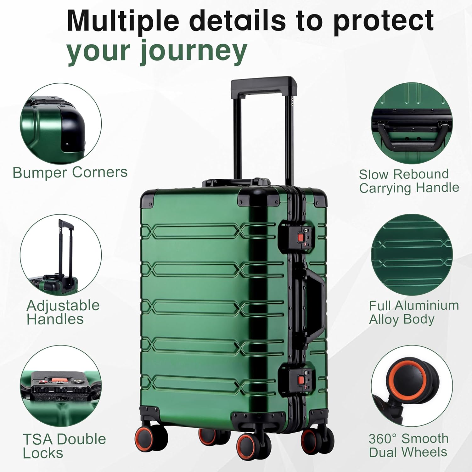 Premium Full Body Aluminum Suitcase