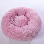 Round Plush Dog Bed for Small Dogs, Soft Pet Nest Mat for Cat, Puppy, Indoor Kennel Sleeping Cushion