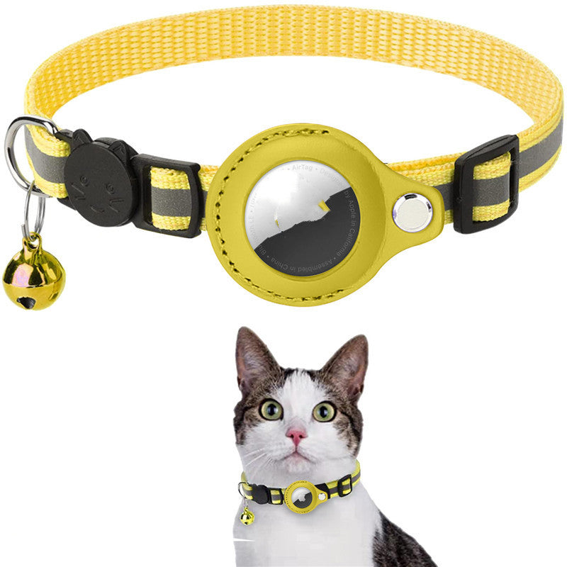 Reflective Waterproof AirTag Collar Holder Case for Apple AirTag, Nylon Pet Collar for Cat, Dog, Kitten, Puppy