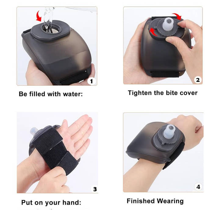 Outdoor Running Wrist Water Bottle – 200ml Hands-Free Sports Cup for Cycling, Jogging & Fitness
